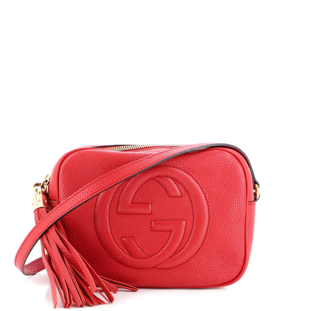 Gucci Small Gg Marmont Shoulder Bag - Red | Editorialist